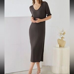 MADE IN ITALY Elegant Long Sleeve Dress